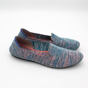 Rothys The Flat Womens Size 12 Blue Knit Slip On Ballet Comfort Shoe Limited